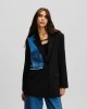 Karl Lagerfeld Fabric Mix Black/Washed Blue Σακάκι