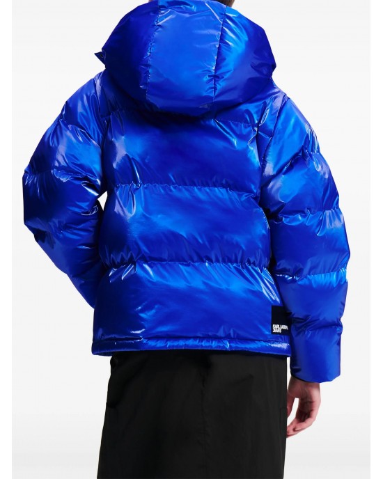 Karl Lagerfeld Pearlized Blue Puffer Μπουφάν