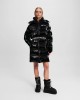 Karl Lagerfeld Long Belted Puffer Black Μπουφάν