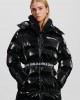 Karl Lagerfeld Long Belted Puffer Black Μπουφάν