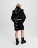 Karl Lagerfeld Long Belted Puffer Black Μπουφάν