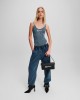 Karl Lagerfeld Ribbed Acid-Washed Body Blue Indigo Μπλούζα