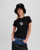 Karl Lagerfeld Monogram T-shirt Slim Fit Black Μπλούζα