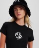 Karl Lagerfeld Monogram T-shirt Slim Fit Black Μπλούζα