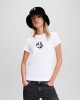 Karl Lagerfeld Monogram T-shirt Slim Fit White Μπλούζα