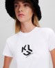 Karl Lagerfeld Monogram T-shirt Slim Fit White Μπλούζα