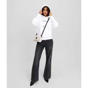 Karl Lagerfeld Relaxed Karl Print Hoodie White Φούτερ