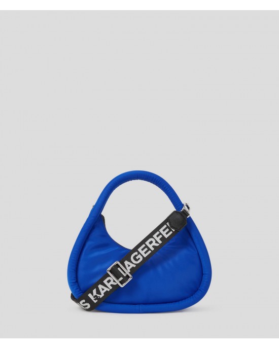 Karl Lagerfeld Puffy Top Handle Blue Τσάντα Χειρός