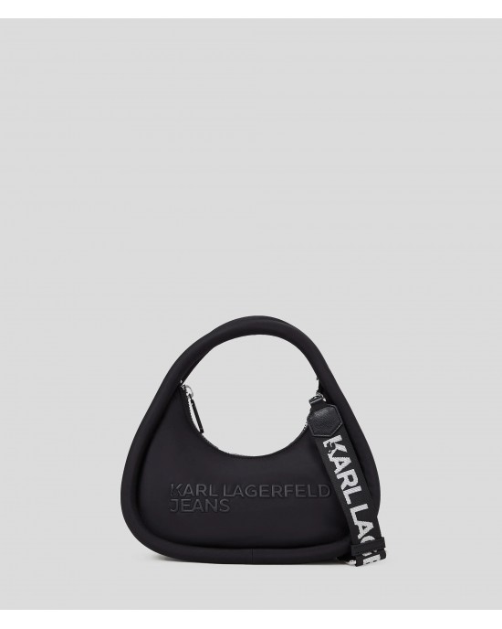 Karl Lagerfeld Puffy Top Handle Black Τσάντα Χειρός