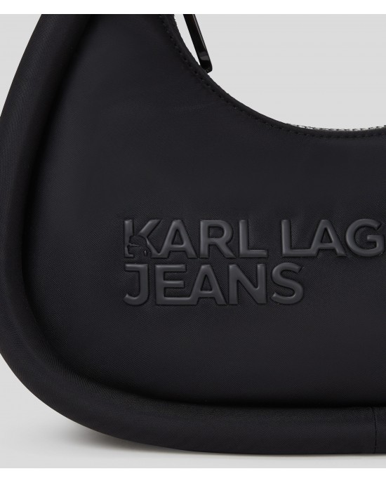 Karl Lagerfeld Puffy Top Handle Black Τσάντα Χειρός