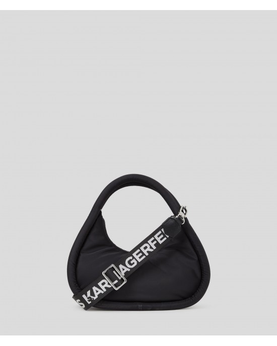 Karl Lagerfeld Puffy Top Handle Black Τσάντα Χειρός