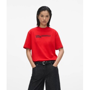 Karl Lagerfeld Jeans Logo T-shirt High Risk Red Μπλούζα