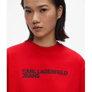 Karl Lagerfeld Jeans Logo T-shirt High Risk Red Μπλούζα
