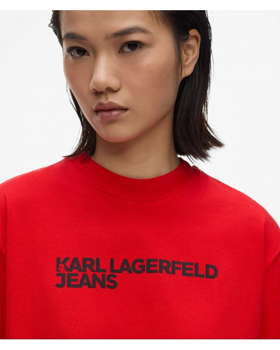 Karl Lagerfeld Jeans Logo T-shirt High Risk Red Μπλούζα