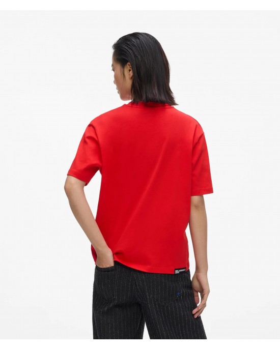 Karl Lagerfeld Jeans Logo T-shirt High Risk Red Μπλούζα