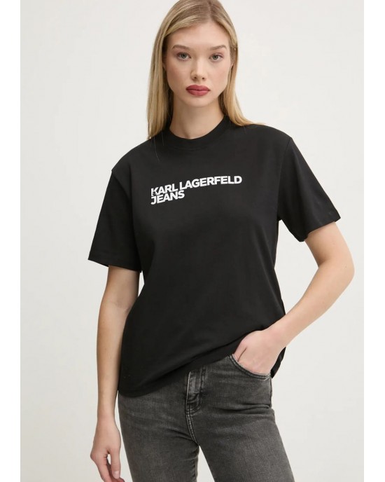 Karl Lagerfeld Regular Fit T-shirt Black Μπλούζα