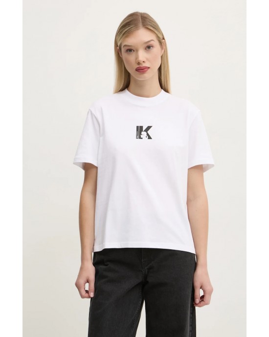 Karl Lagerfeld Regular Fit Logo T-shirt White Μπλούζα