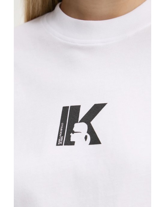 Karl Lagerfeld Regular Fit Logo T-shirt White Μπλούζα