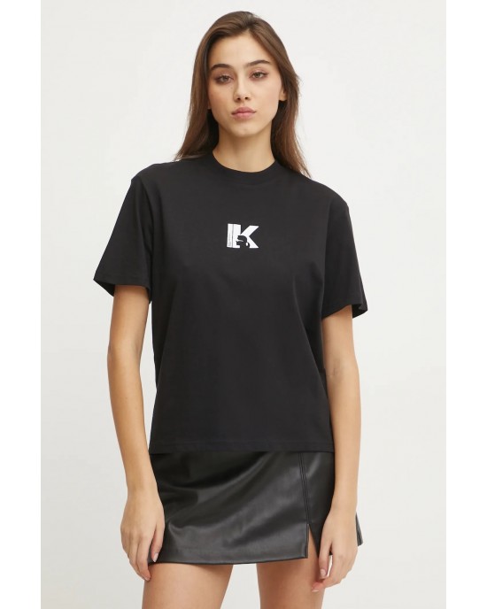 Karl Lagerfeld Regular Fit Logo T-shirt Black Μπλούζα