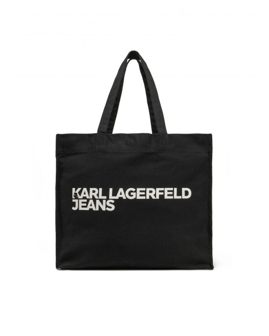 Karl Lagerfeld Logo Shopper Black Τσάντα Ώμου