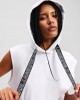 Karl Lagerfeld Sleeveless Hoodie White Φόρεμα