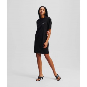 Karl Lagerfeld Logo T-shirt Black Φόρεμα