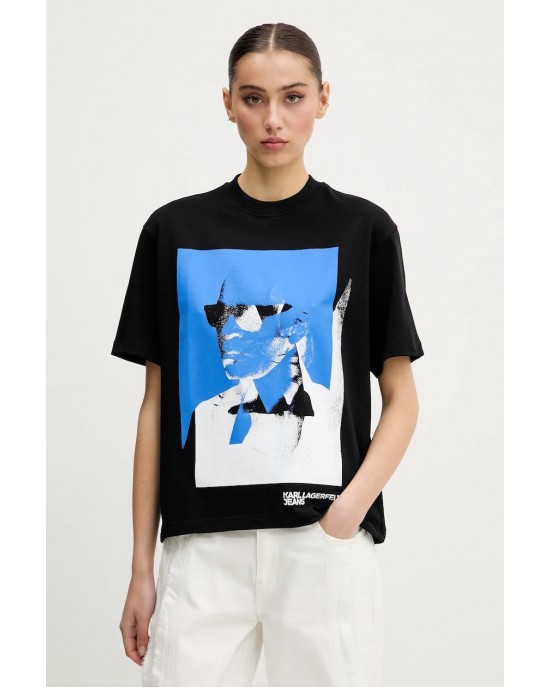 Karl Lagerfeld Karl T-shirt Black Μπλούζα