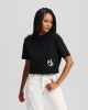 Karl Lagerfeld Monogram Cropped T-shirt Black Μπλούζα
