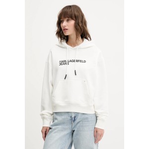 Karl Lagerfeld Jeans Logo Hoodie White Φούτερ