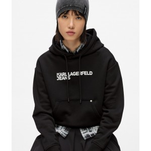 Karl Lagerfeld Jeans Logo Hoodie Black Φούτερ