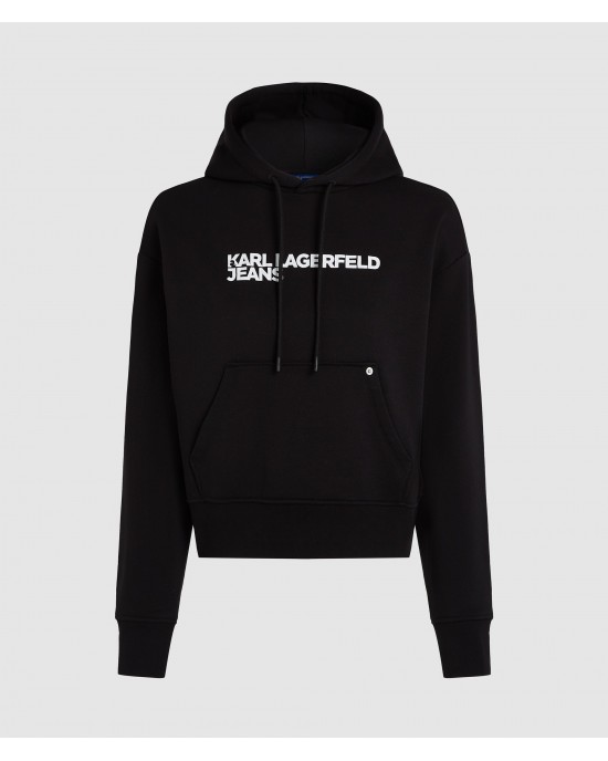 Karl Lagerfeld Jeans Logo Hoodie Black Φούτερ