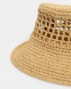 Karl Lagerfeld Box Logo Woven Bucket Natural Καπέλο