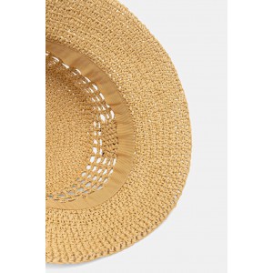 Karl Lagerfeld Box Logo Woven Bucket Natural Καπέλο