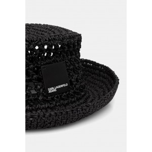 Karl Lagerfeld Box Logo Woven Bucket Black Καπέλο
