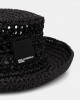 Karl Lagerfeld Box Logo Woven Bucket Black Καπέλο
