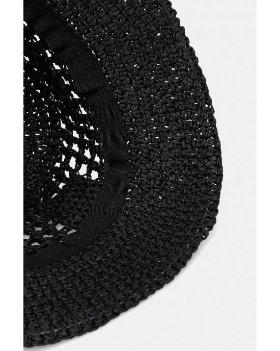 Karl Lagerfeld Box Logo Woven Bucket Black Καπέλο