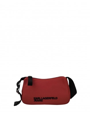 Karl Lagerfeld Logo Nylon Red Τσάντα Ώμου