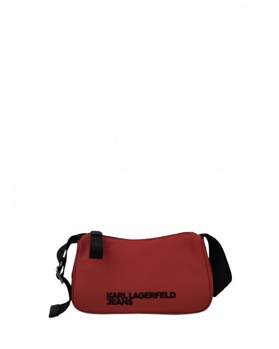 Karl Lagerfeld Logo Nylon Red Τσάντα Ώμου