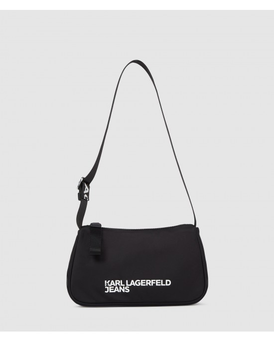 Karl Lagerfeld Logo Nylon Black Ταάντα Ώμου