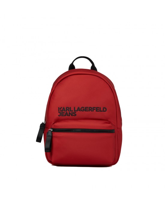 Karl Lagerfeld Logo Nylon Red Τσάντα Πλάτης