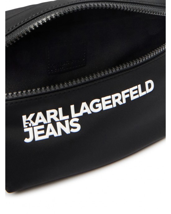 Karl Lagerfeld Nylon Logo Black Τσάντα Μέσης