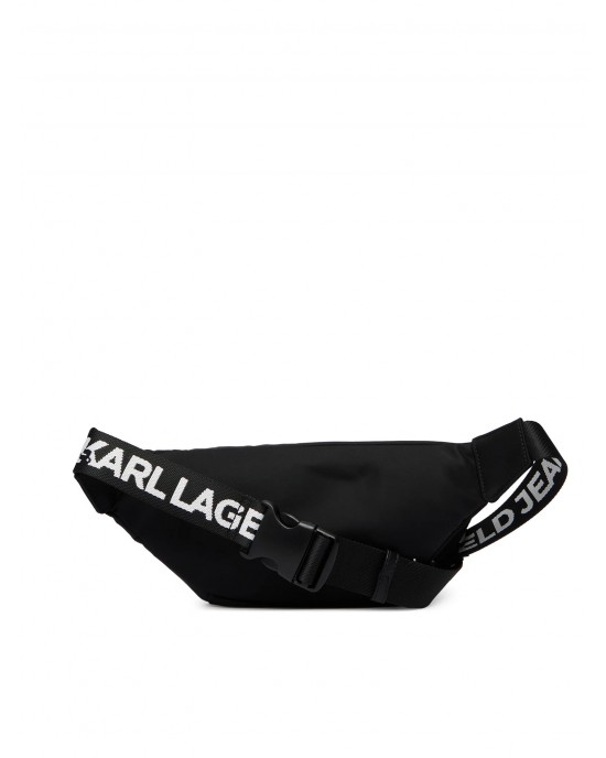Karl Lagerfeld Nylon Logo Black Τσάντα Μέσης