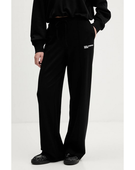 Karl Lagerfeld Milano Black Παντελόνι Φόρμας