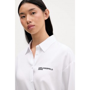 Karl Lagerfeld Tied White Πουκάμισο
