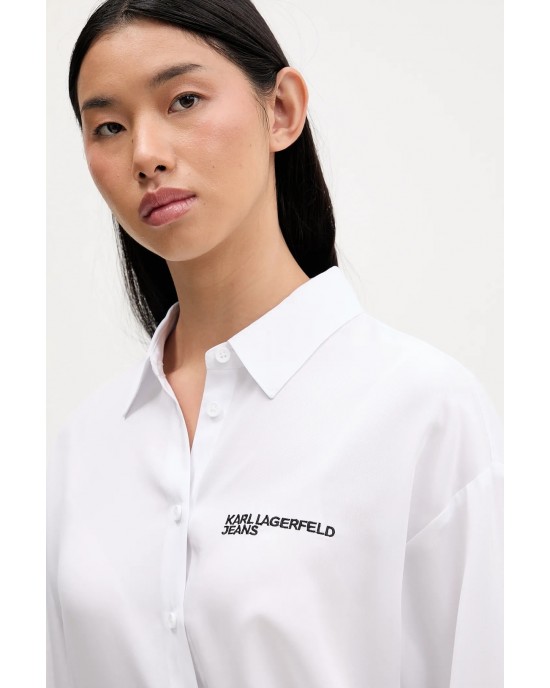 Karl Lagerfeld Tied White Πουκάμισο