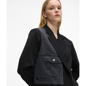 Karl Lagerfeld Denim Panel Washed Black/Black Σακάκι