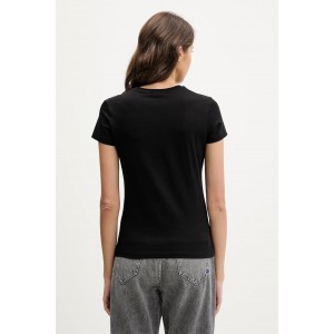 Karl Lagerfeld Reflection Black Slim Fit Κοντομάνικη Μπλούζα