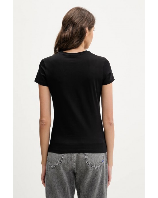 Karl Lagerfeld Reflection Black Slim Fit Κοντομάνικη Μπλούζα