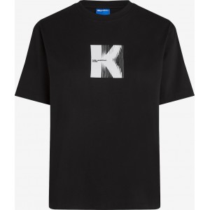 Karl Lagerfeld Artwork Black Κοντομάνικη Μπλούζα