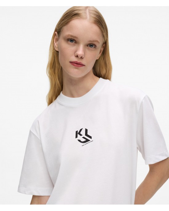 Karl Lagerfeld Regular Fit Monogram White Κοντομάνικη Μπλούζα